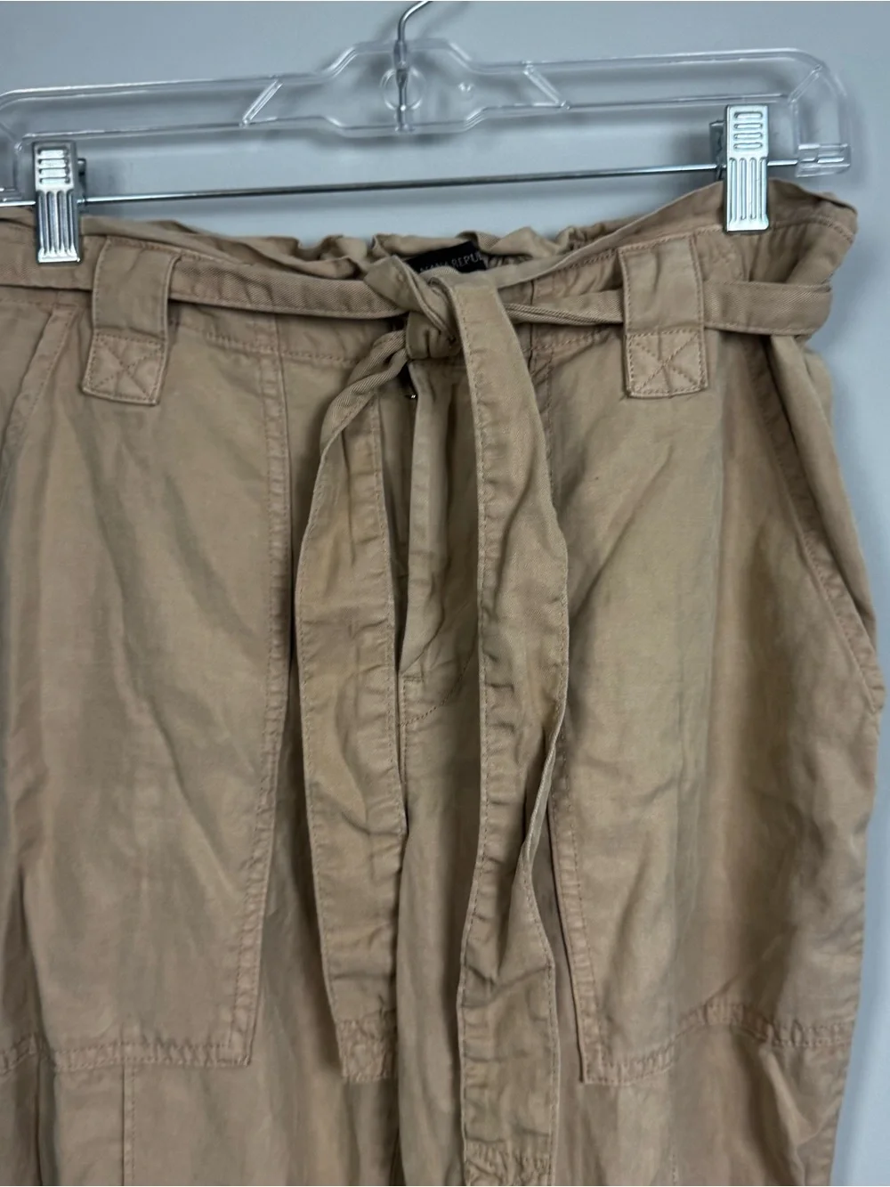 BANANA REPUBLIC | High-Rise Paperbag Tie-Waist Jogger Linen Pants Women’s Size 6